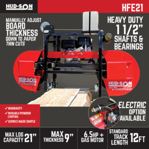 Hudson HFE-21 Sawmill Product specs