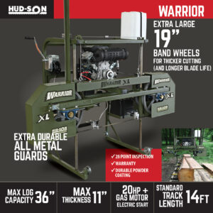 Hudson Warrior Sawmill Product specs