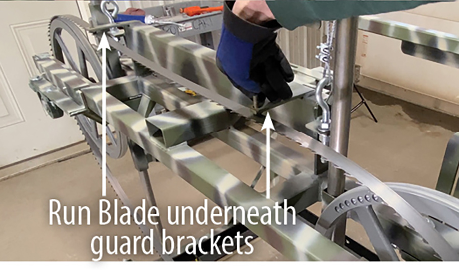 Hud-Son Warrior XL Assembly run blade underneath guard brackets