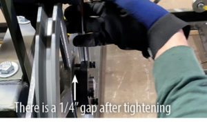 Hud-Son Warrior XL Assembly set screw bushing 1/4" gap after tightening